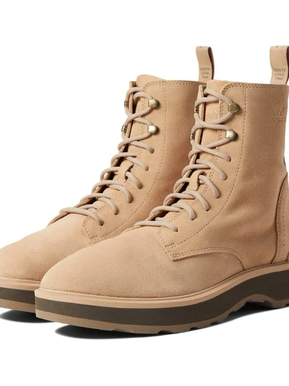 NWT Sorel Tan Suede Lace-Up Boots Sz 8.5 Women’s